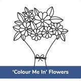 Mother's day colouring in flowers